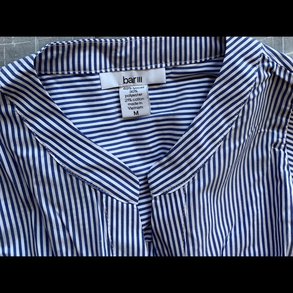 Bar III tie waist striped dress NWOT - Picture 2 of 3